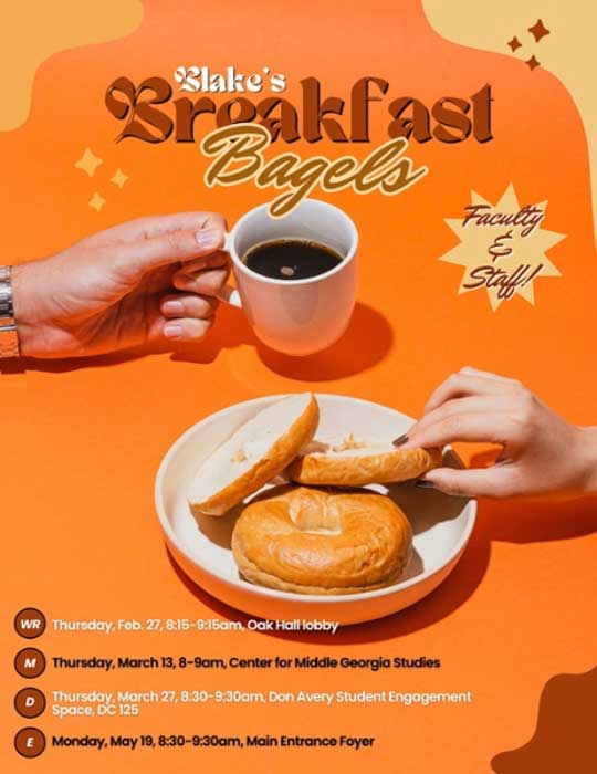 Blake's Breakfast Bagels flyer.